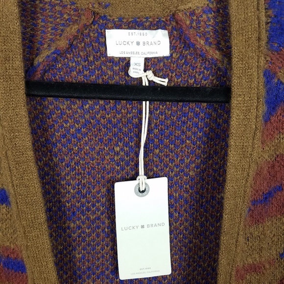 Lucky Brand Malibu Patterned Bf Cardi - Picture 5 of 6